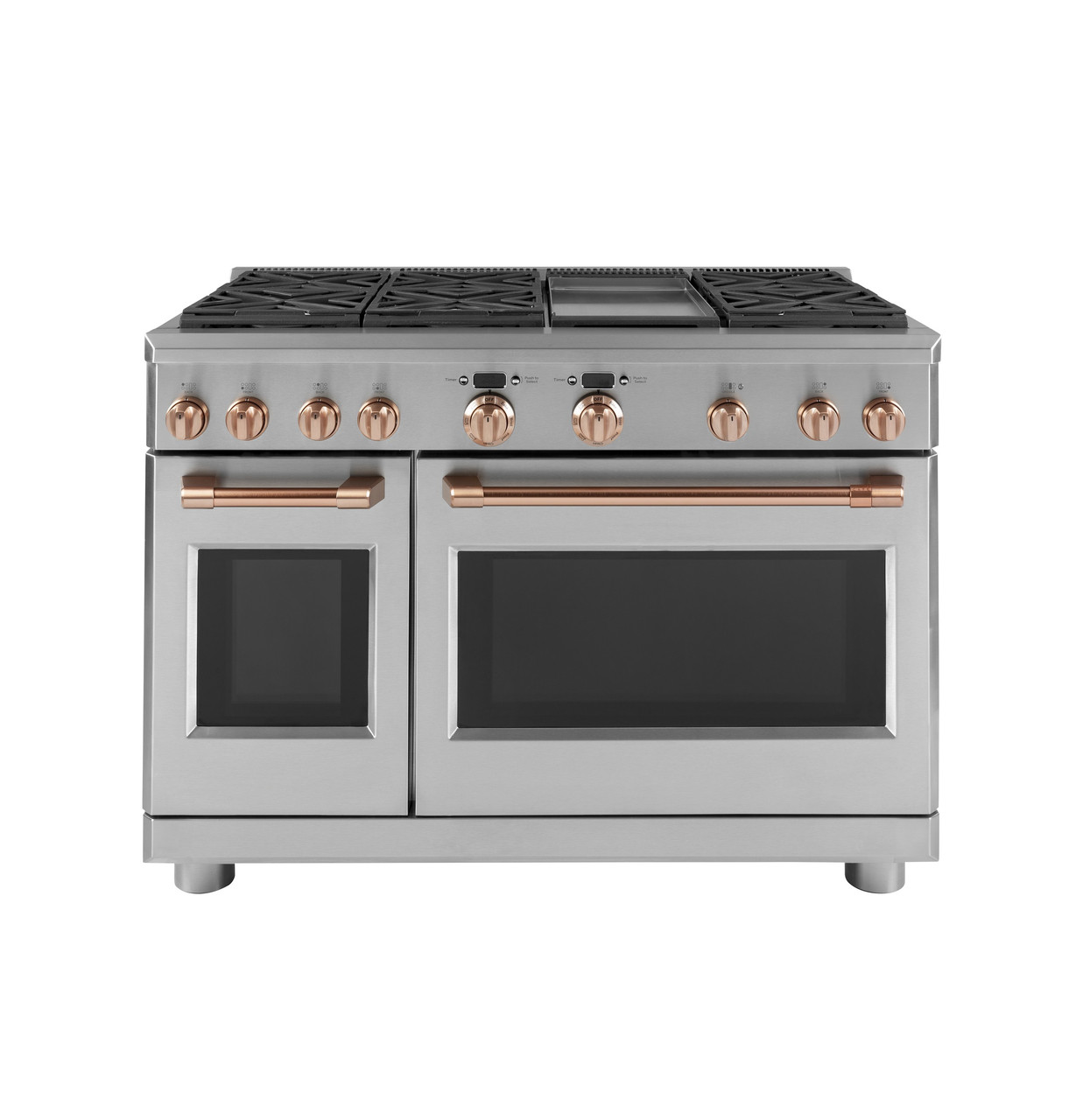 ge cafe 6 burner double oven gas range