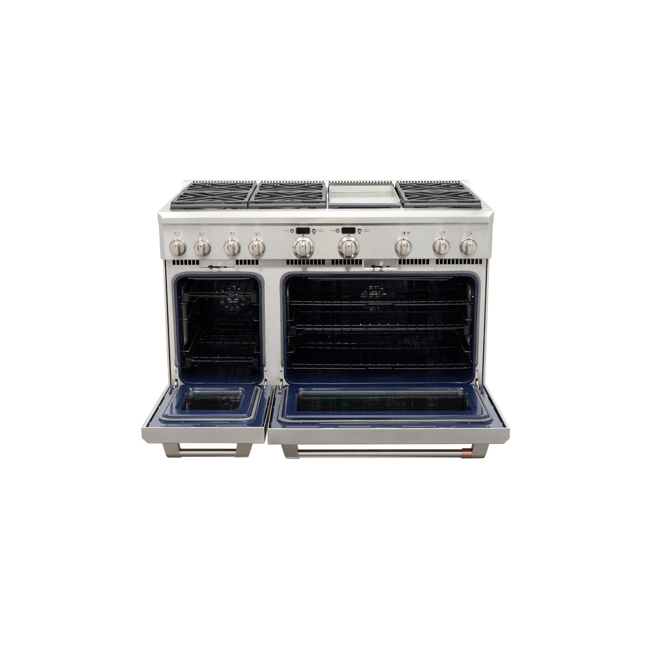 Café™ 48 Commercial-Style Gas Rangetop with 6 Burners and Integrated  Griddle (Natural Gas) - CGU486P4TW2 - Cafe Appliances