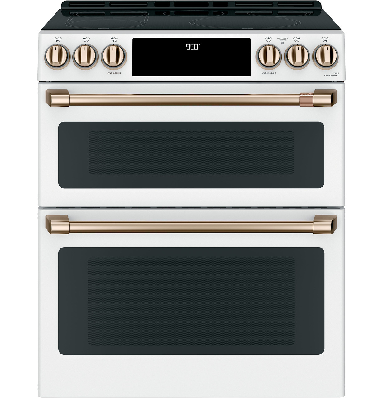 Café - 7.0 Cu. Ft. Slide-In Double Oven Electric Induction Convection Range - Matte White - Thumbnail 5