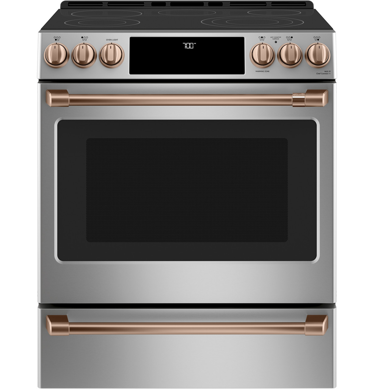 CAFÉ 30" Smart Slide-In, Front-Control, Radiant and Convection Double-Oven Range - Thumbnail 4