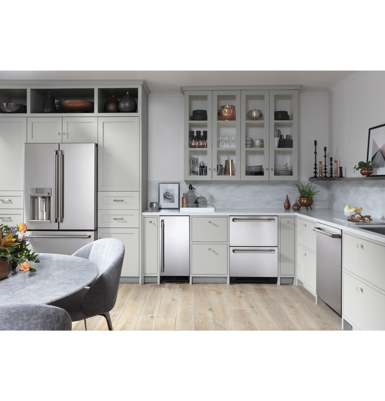 CYE22UELDS by GE Appliances - GE Cafe™ Series ENERGY STAR® 22.2 Cu. Ft.  Counter-Depth French-Door Refrigerator with Keurig® K-Cup® Brewing System