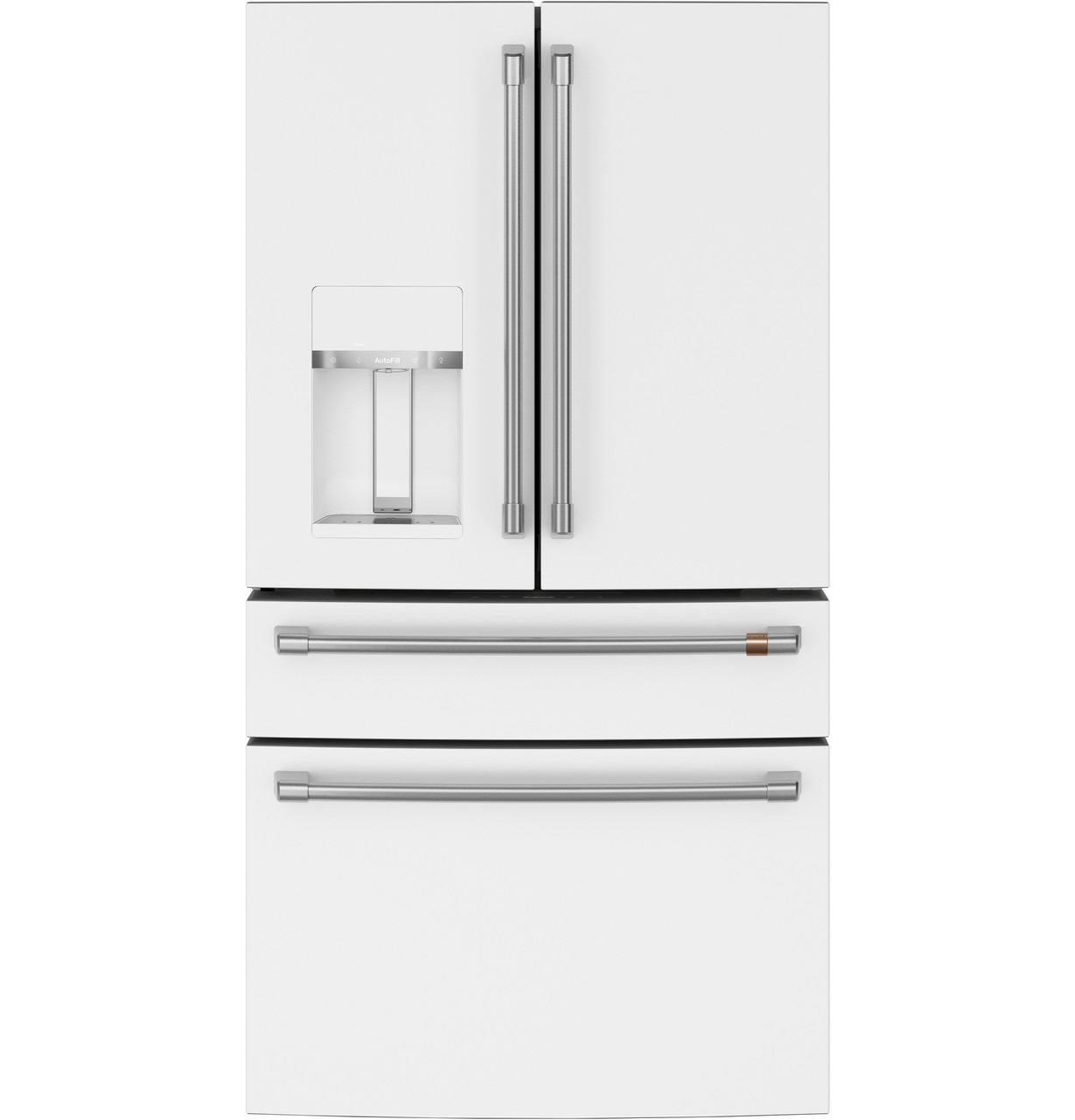 White stainless shop steel refrigerator