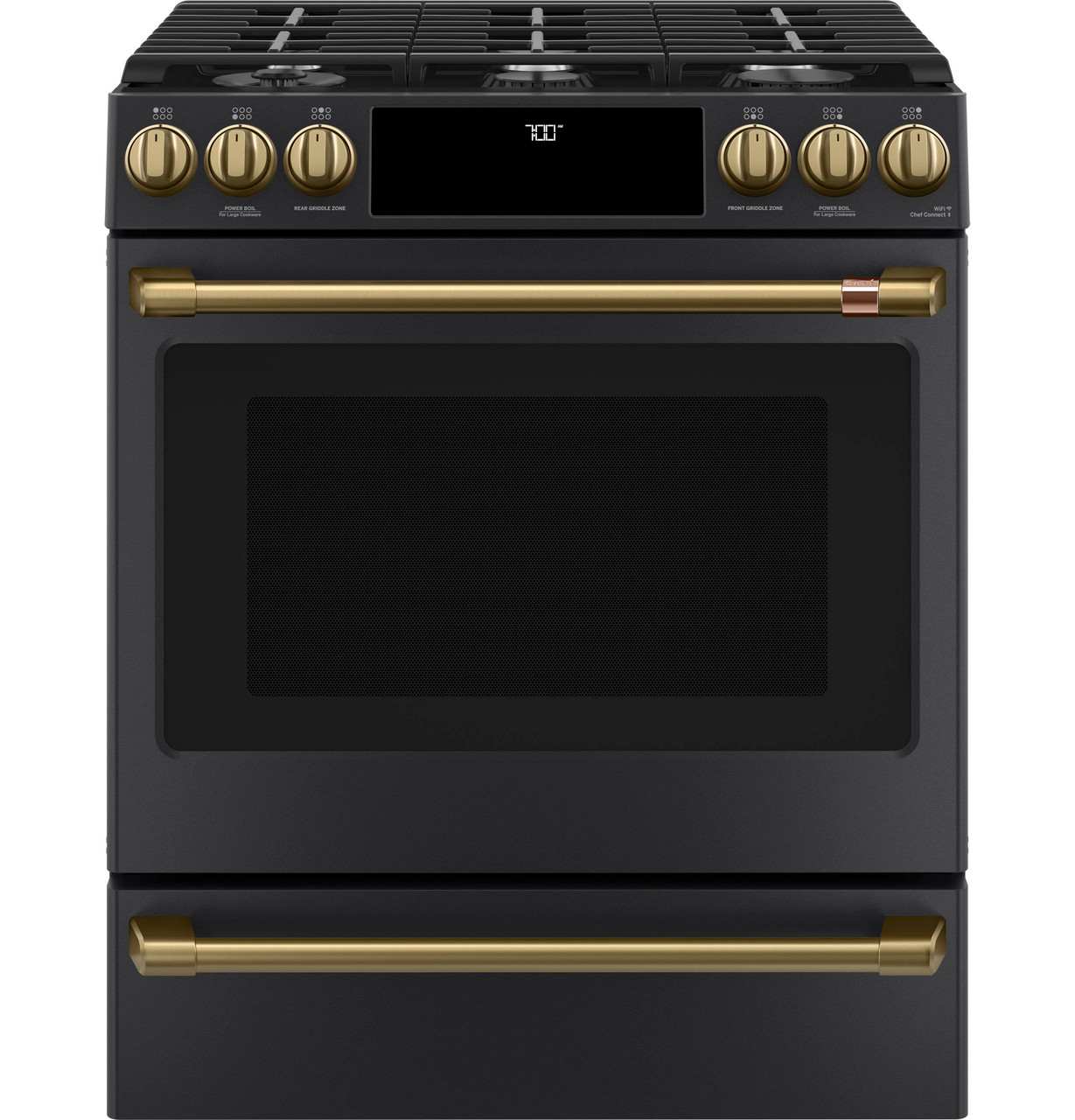 Black and clearance gold stove