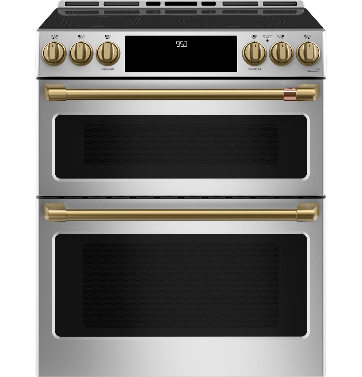 Café™ 30 Smart Slide-In, Front-Control, Induction and Convection  Double-Oven Range - CHS950P2MS1 - Cafe Appliances