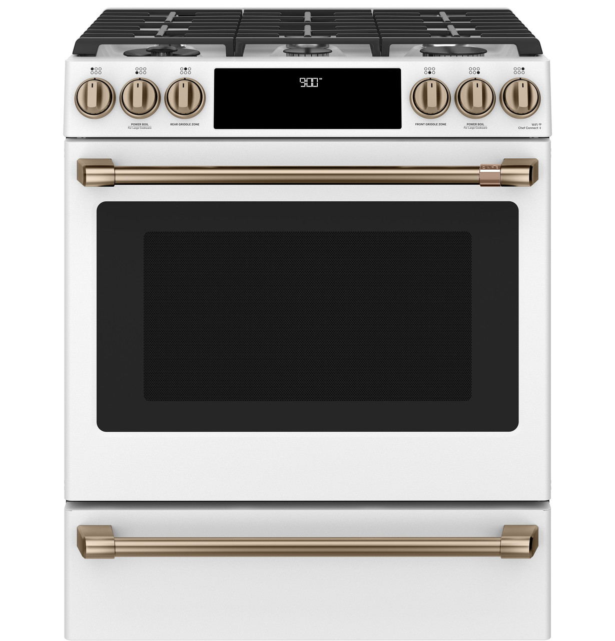 Café 30" Smart Slide-In, Front-Control, Dual-Fuel Range with Warming Drawer - Thumbnail 4