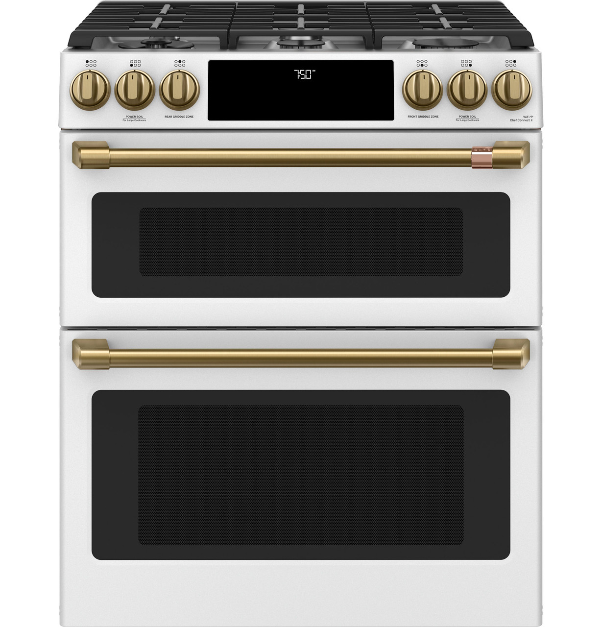 Café™ 30 Smart Slide-In, Front-Control, Gas Double-Oven Range