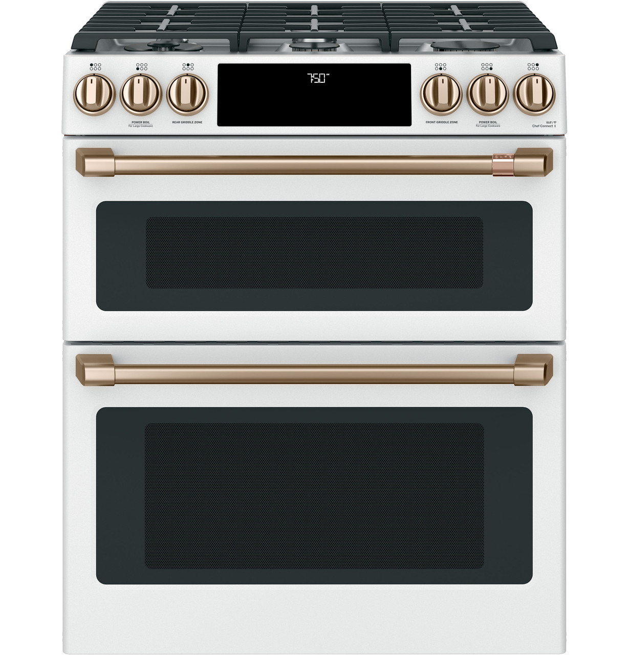 CAFÉ 30" Smart Slide-In, Front-Control, Gas Double-Oven Range with Convection - Thumbnail 3