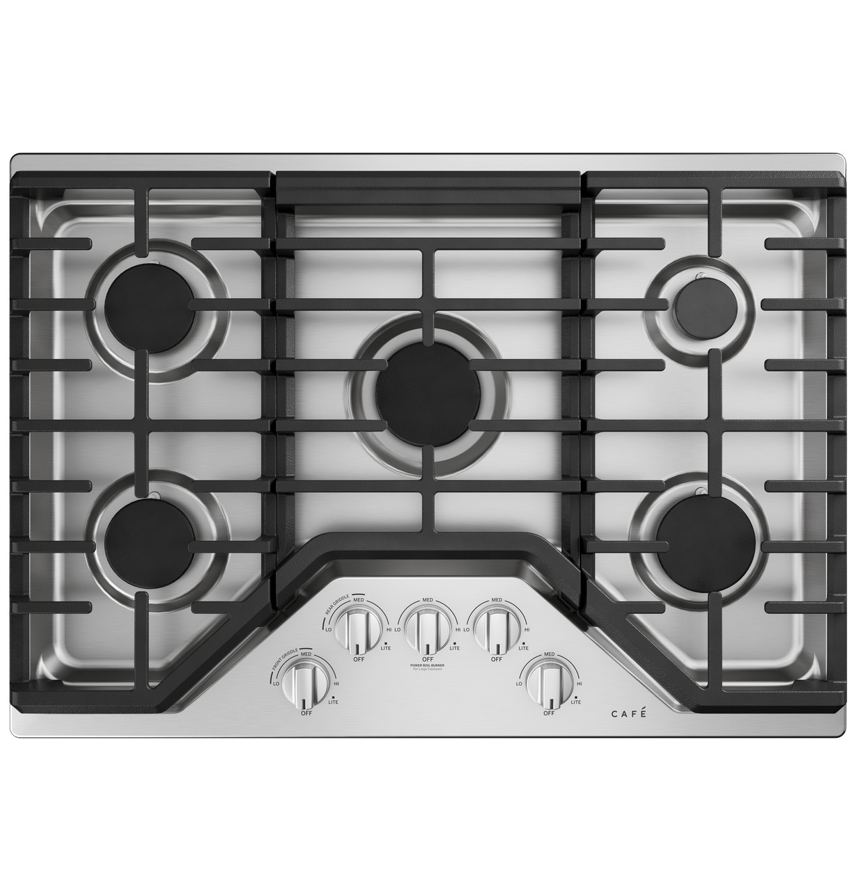 30 Stainless Steel Gas Cooktop with Griddle