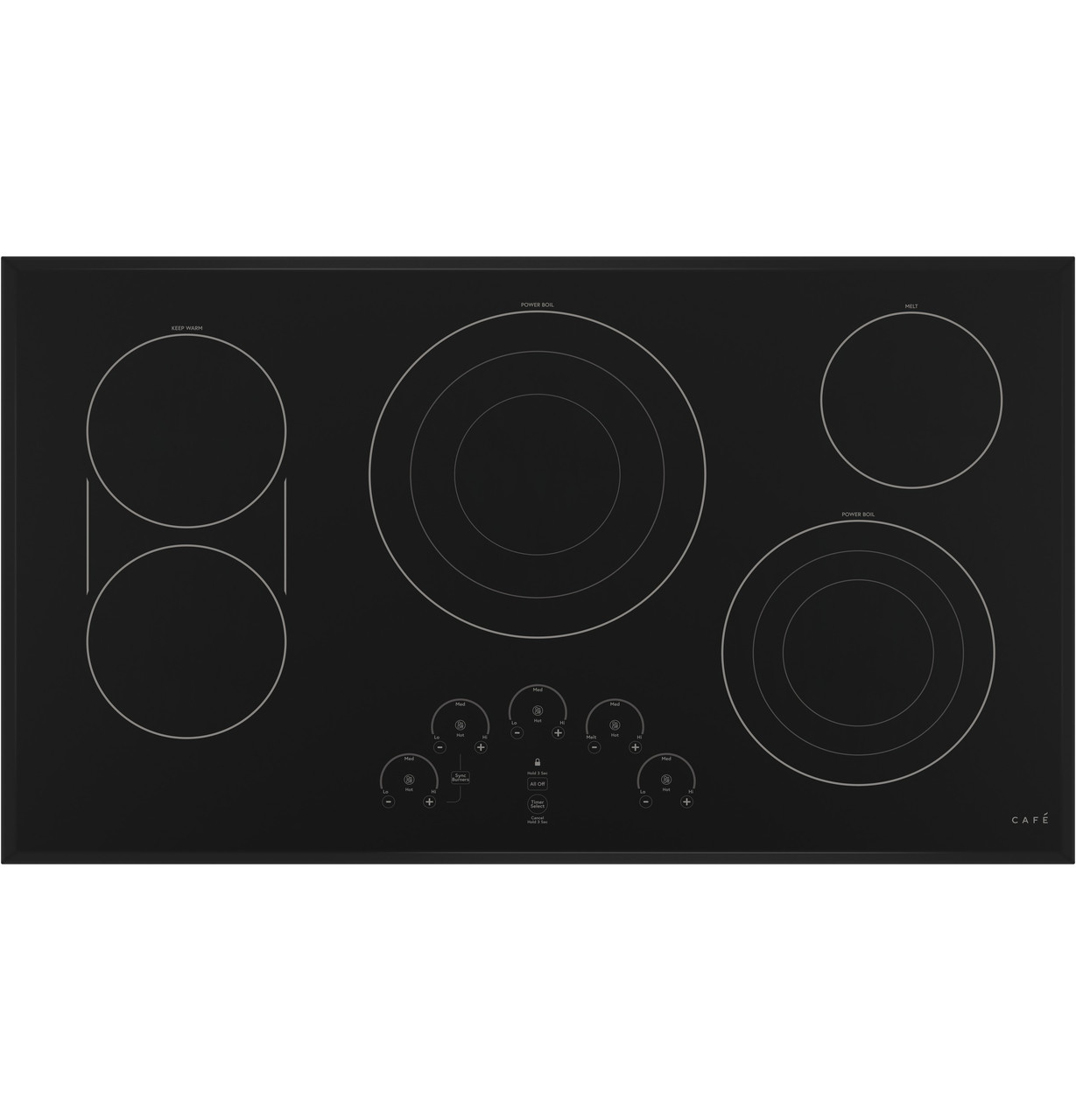 Café™ 36 Touch-Control Electric Cooktop - CEP90361NBB - Cafe Appliances