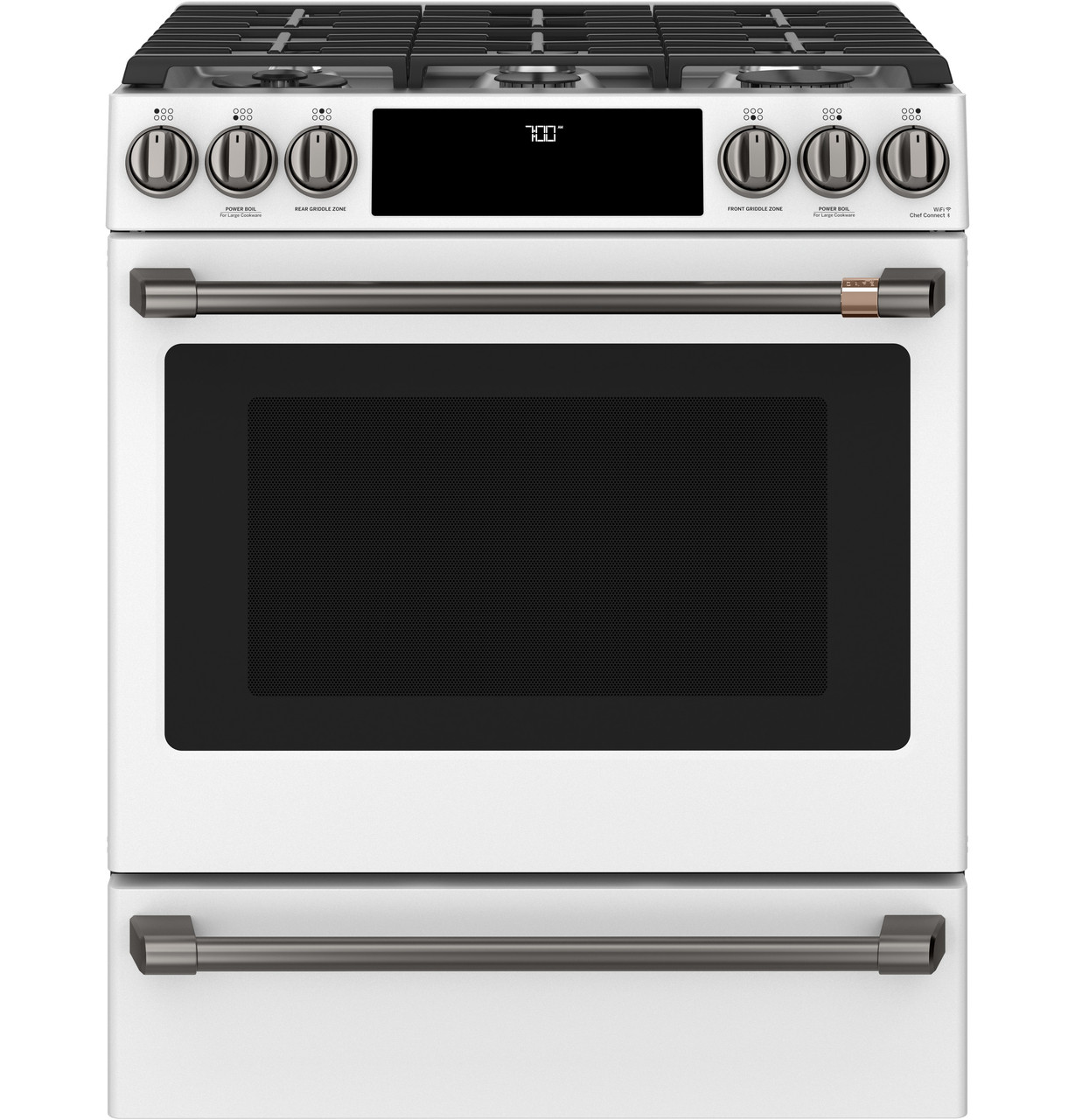 White gas shop range stove