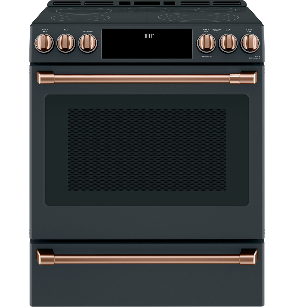 Café™ 30 Smart Slide-In, Front-Control, Radiant and Convection Range -  CES700P3MD1 - Cafe Appliances