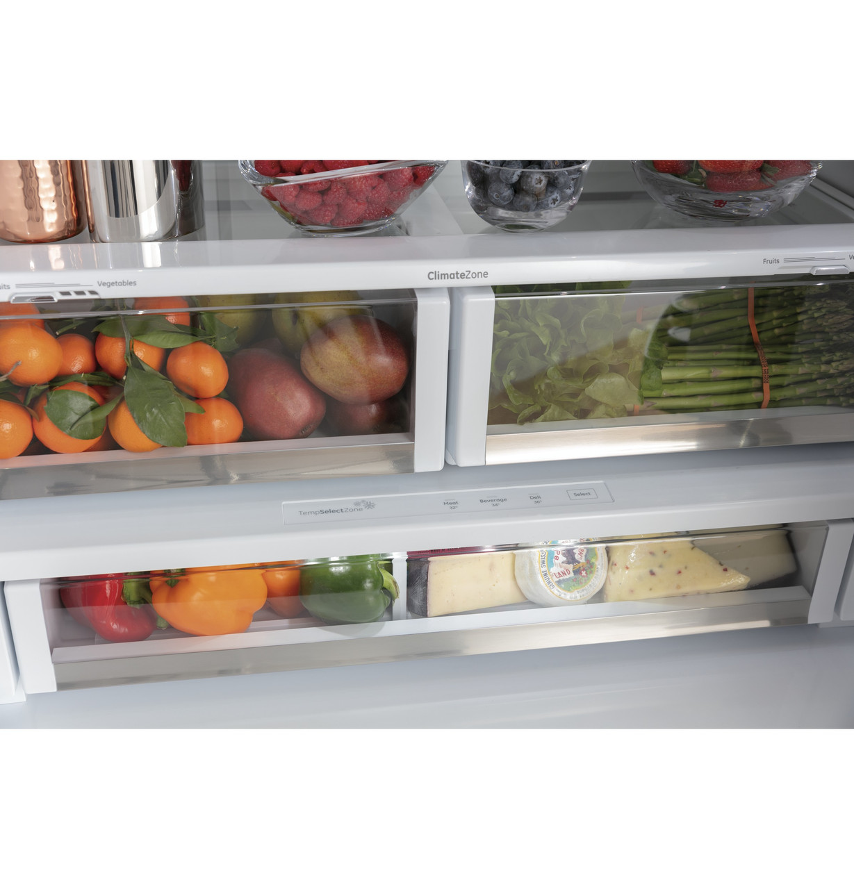 1pc Double-layer Transparent Refrigerator Vegetable & Fruit Water