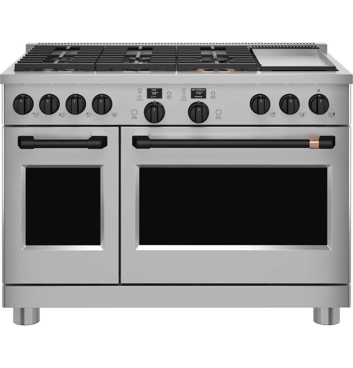 2 Burner Range, 24” Griddle Left Side, (1) Oven, Natural Gas