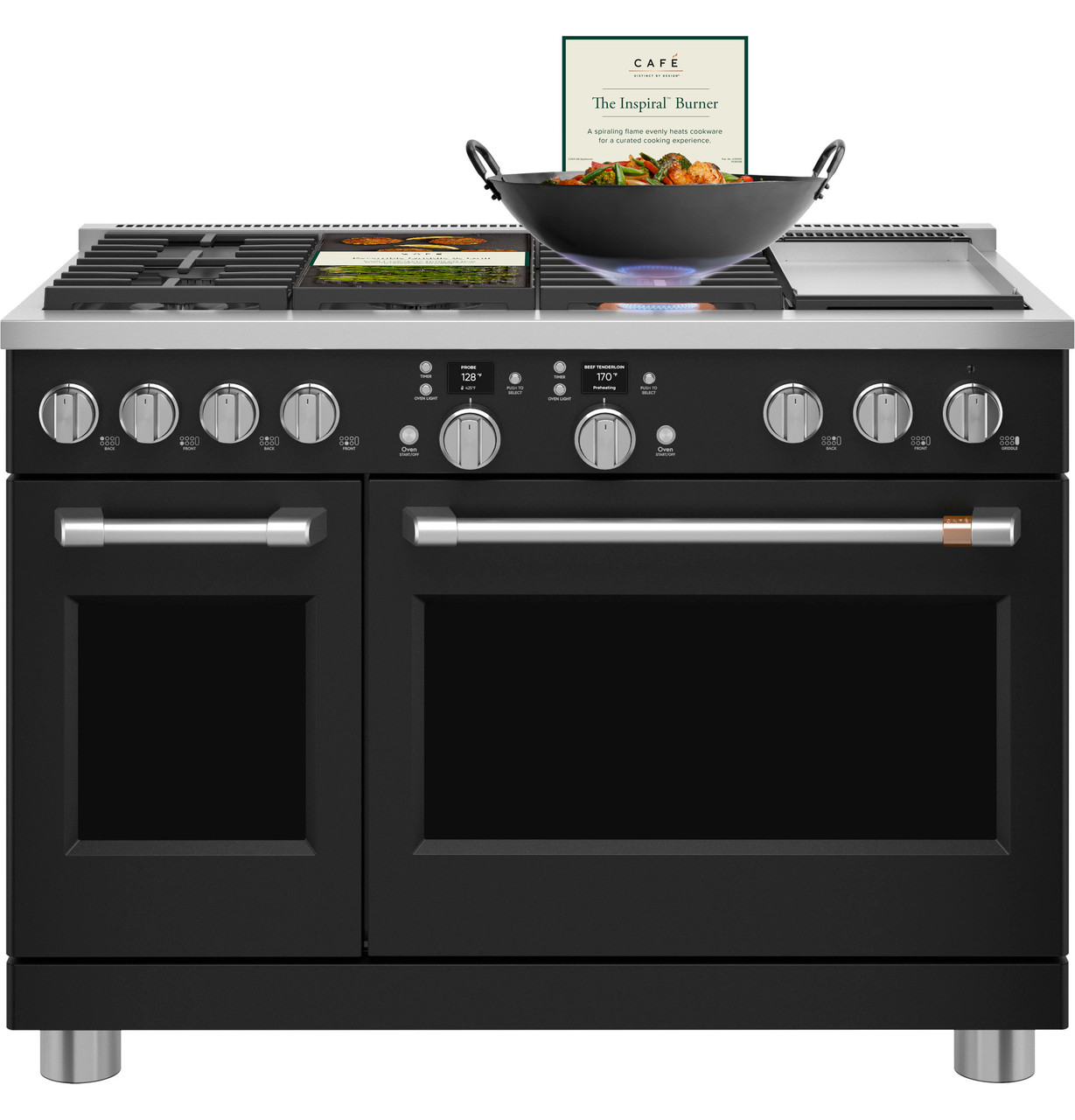 Precision 6 burner range with 24 griddle and double oven