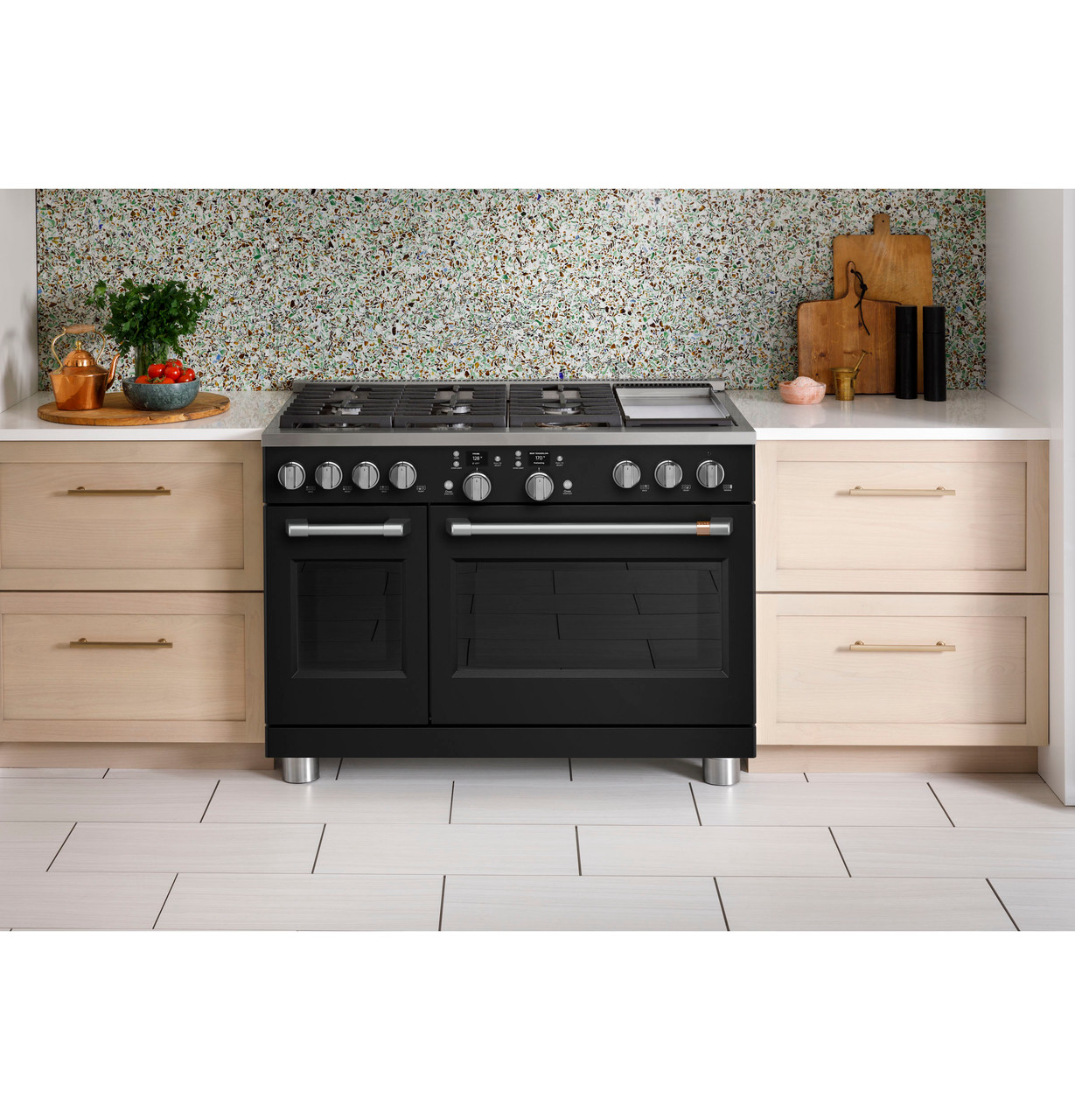 Café™ 48 Smart Dual-Fuel Commercial-Style Range with 6 Burners and Griddle  (Natural Gas) - C2Y486P2TS1 - Cafe Appliances