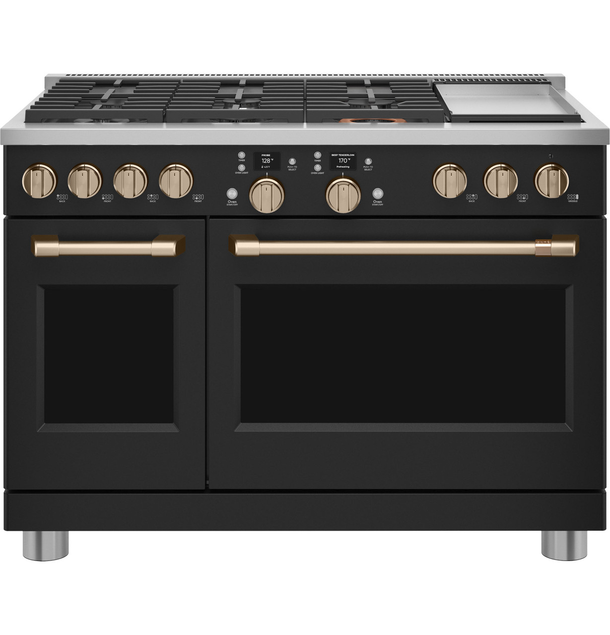 C2Y486P3TD1 by Cafe - Café™ 48 Smart Dual-Fuel Commercial-Style Range with  6 Burners and Griddle (Natural Gas)