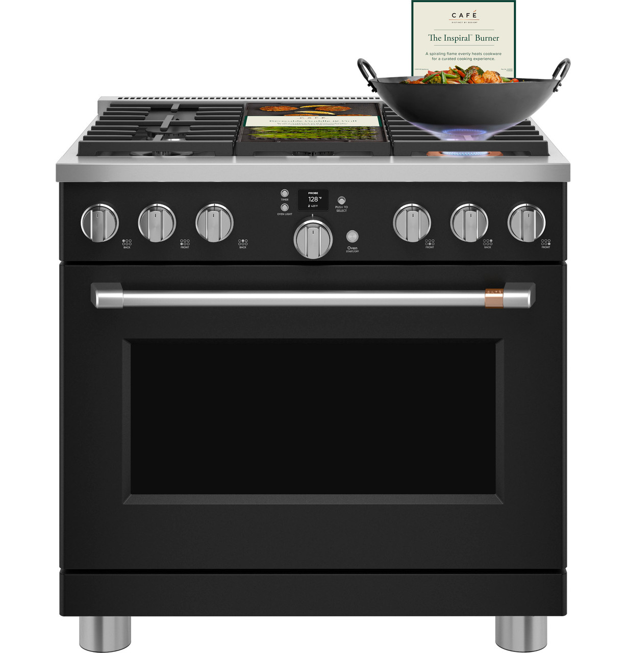 Café™ 36 Smart All-Gas Commercial-Style Range with 6 Burners (Natural Gas)  - CGY366P3TD1 - Cafe Appliances