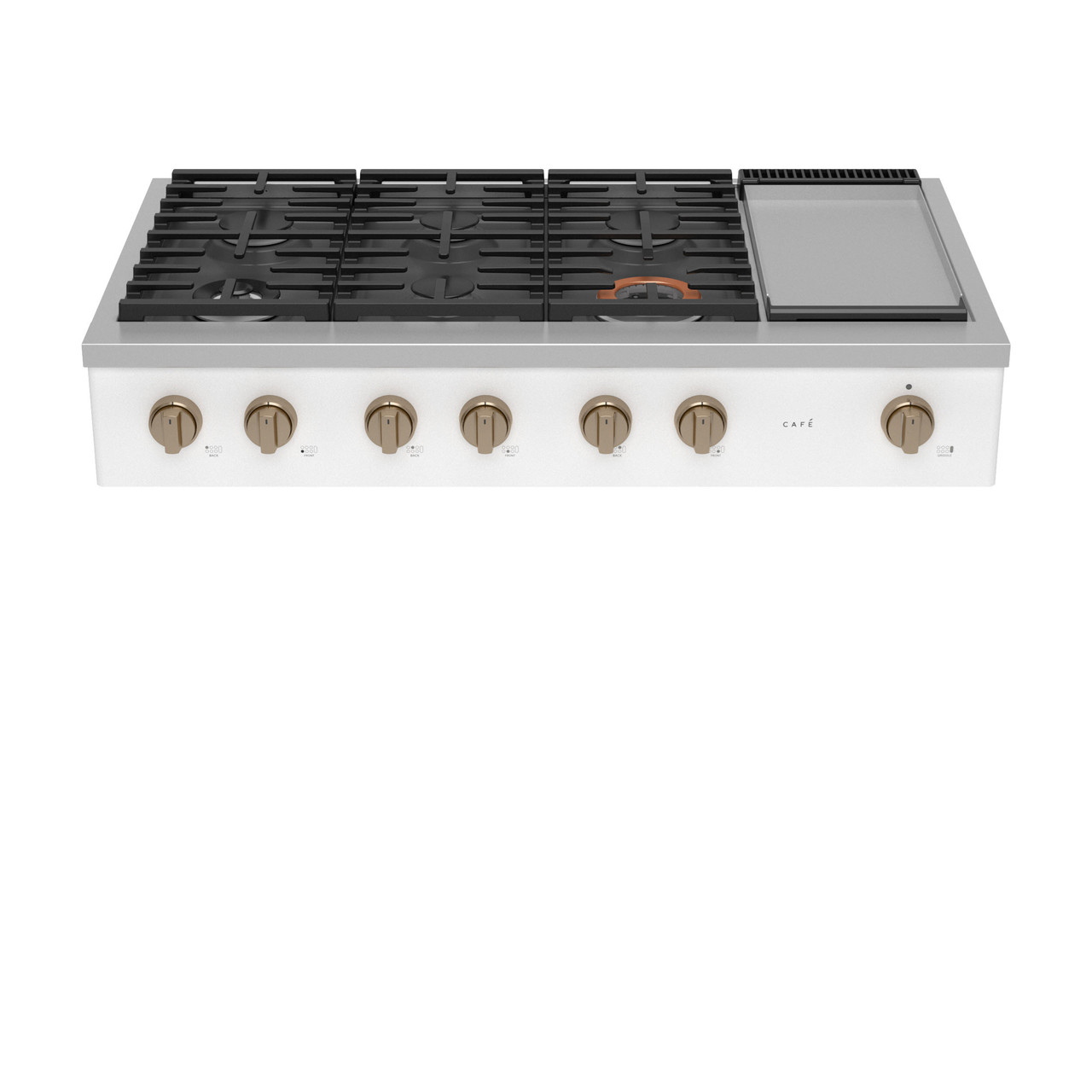 Viking 7 Series 48 Slide-In Gas Cooktop with 6 Sealed Burners & Griddle -  Stainless Steel