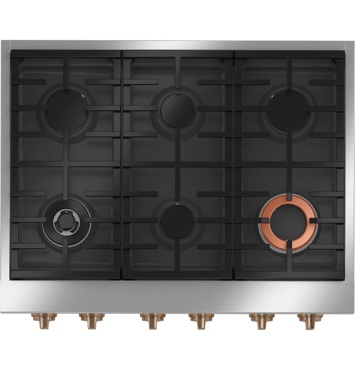 Café™ 48 Commercial-Style Gas Rangetop with 6 Burners and Integrated  Griddle (Natural Gas) - CGU486P4TW2 - Cafe Appliances