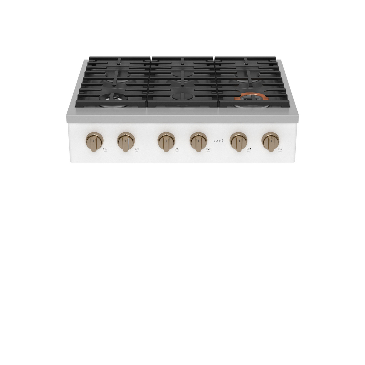 Cafe 36 in. Gas Cooktop in Matte White with 6 Burners CGU366P4TW2