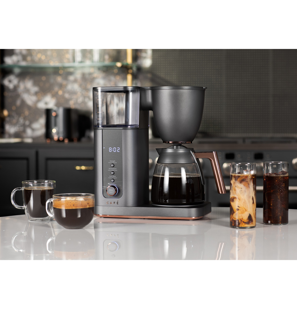 Café™ Specialty Drip Coffee Maker with Glass Carafe - C7CDABS2RS3 - Cafe  Appliances
