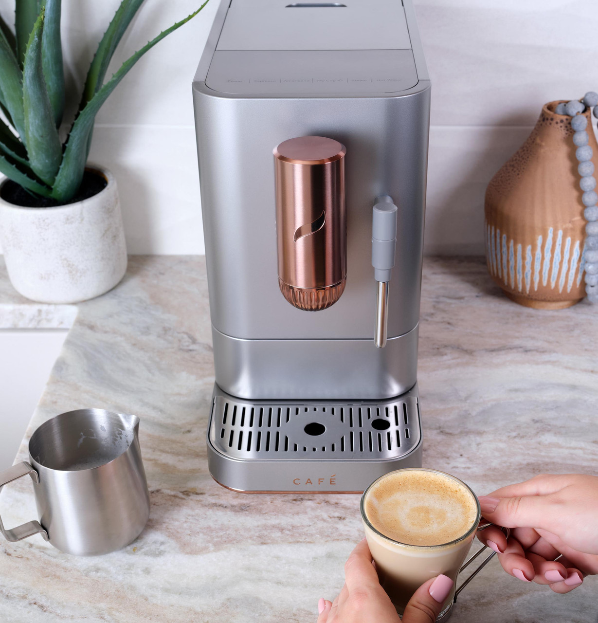 Café™ AFFETTO Automatic Espresso Machine + Frother - C7CEBBS2RS3 - Cafe  Appliances