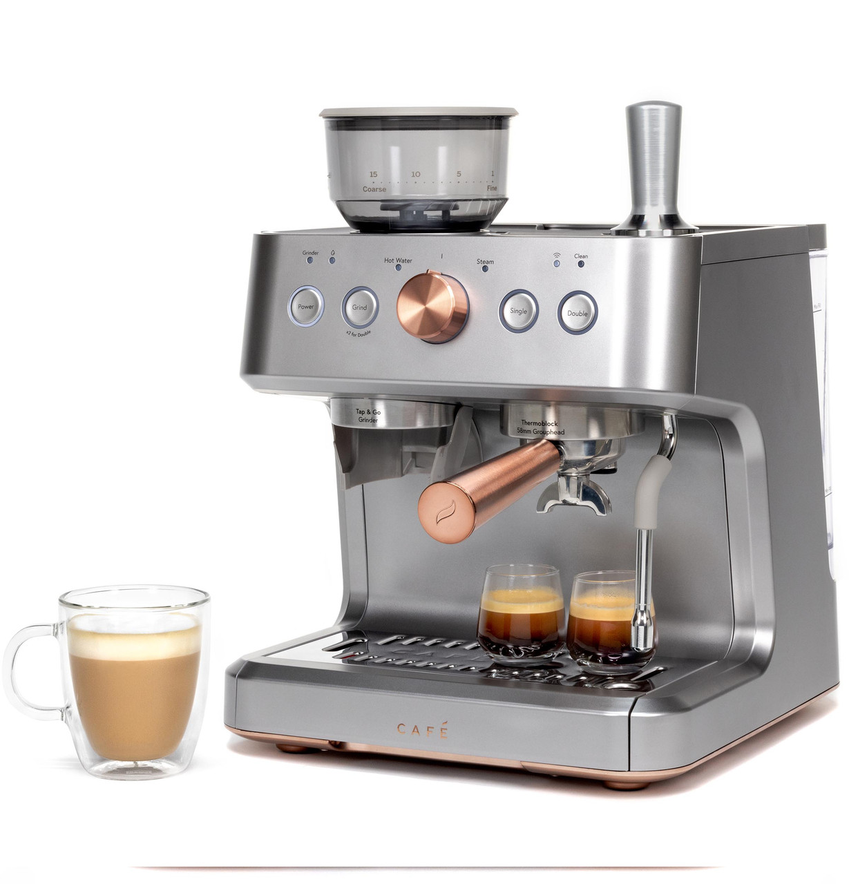 GE Profile Semi-Automatic Espresso Machine, 15-Bar