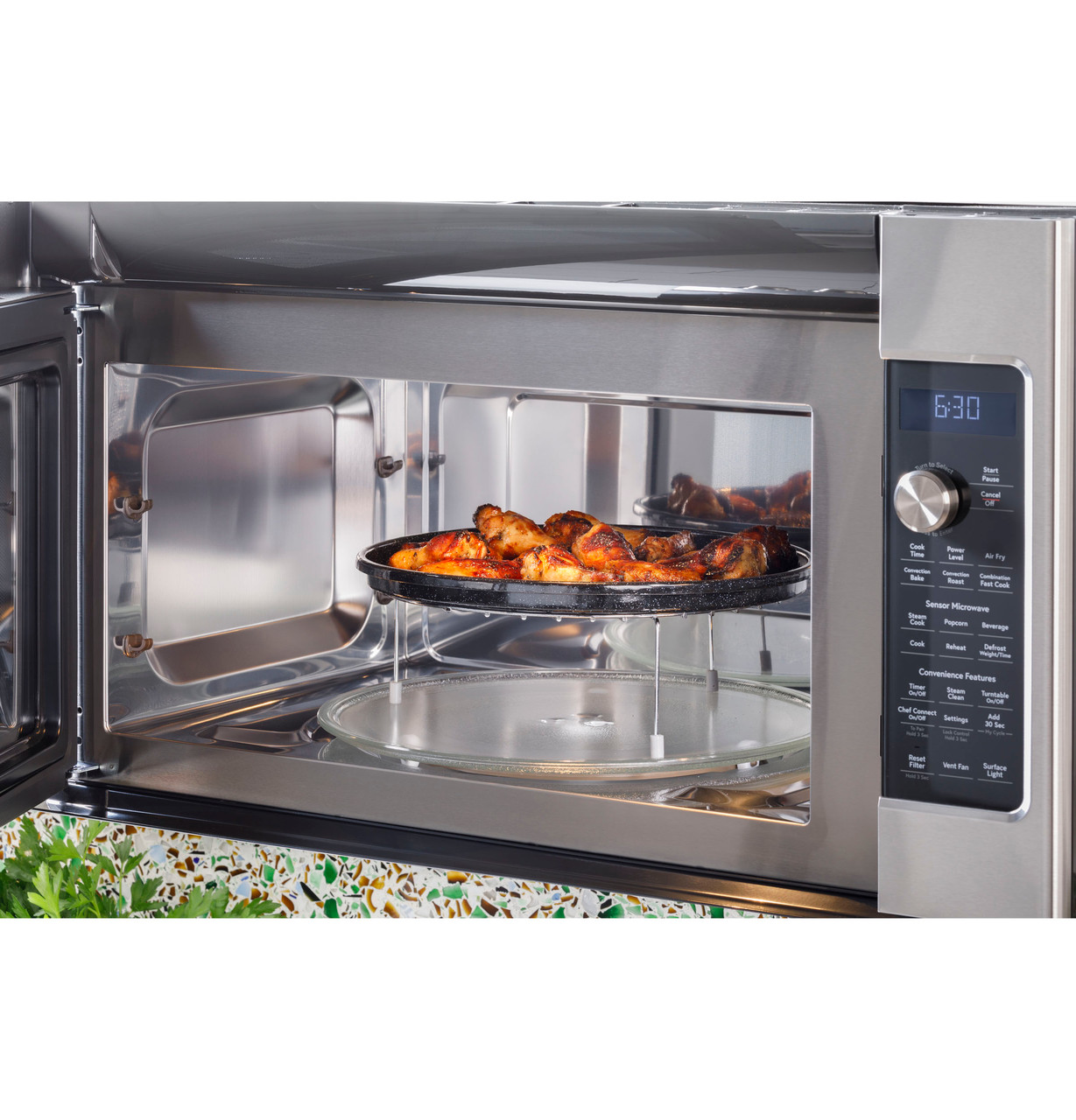 GE 3-in-1 Countertop Microwave Oven  Complete With Air Fryer, Broiler –  Southern Apartment Supply