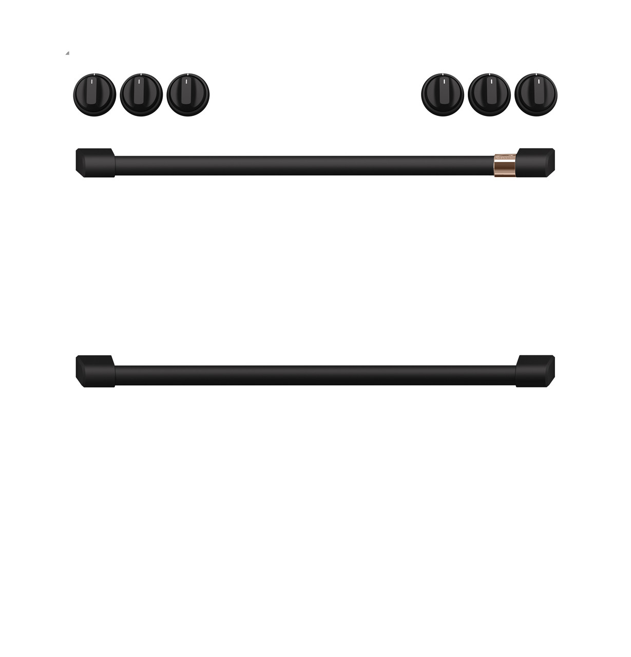 かぶ CAFÉ™ Handle Kit - Range Flat Black - CXFCGHKPMFB - Cafe Appliances