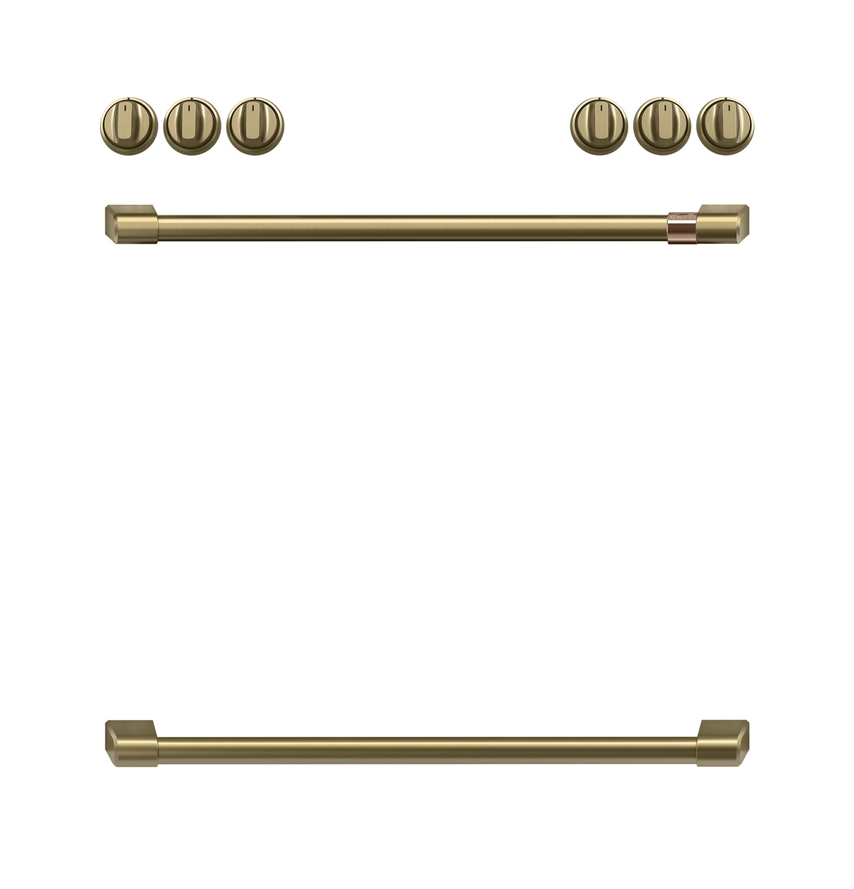 CAFÉ™ Handle Kit - Range Brushed Brass - CXFCEHKPMCG - Cafe Appliances