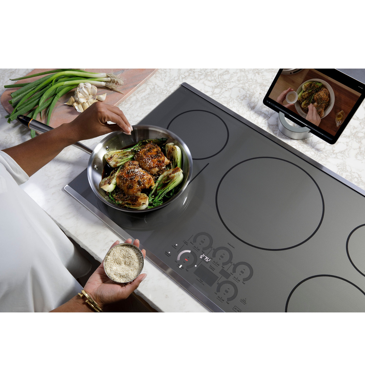 Café™ 30 Touch-Control Electric Cooktop - CEP90301TBB - Cafe Appliances