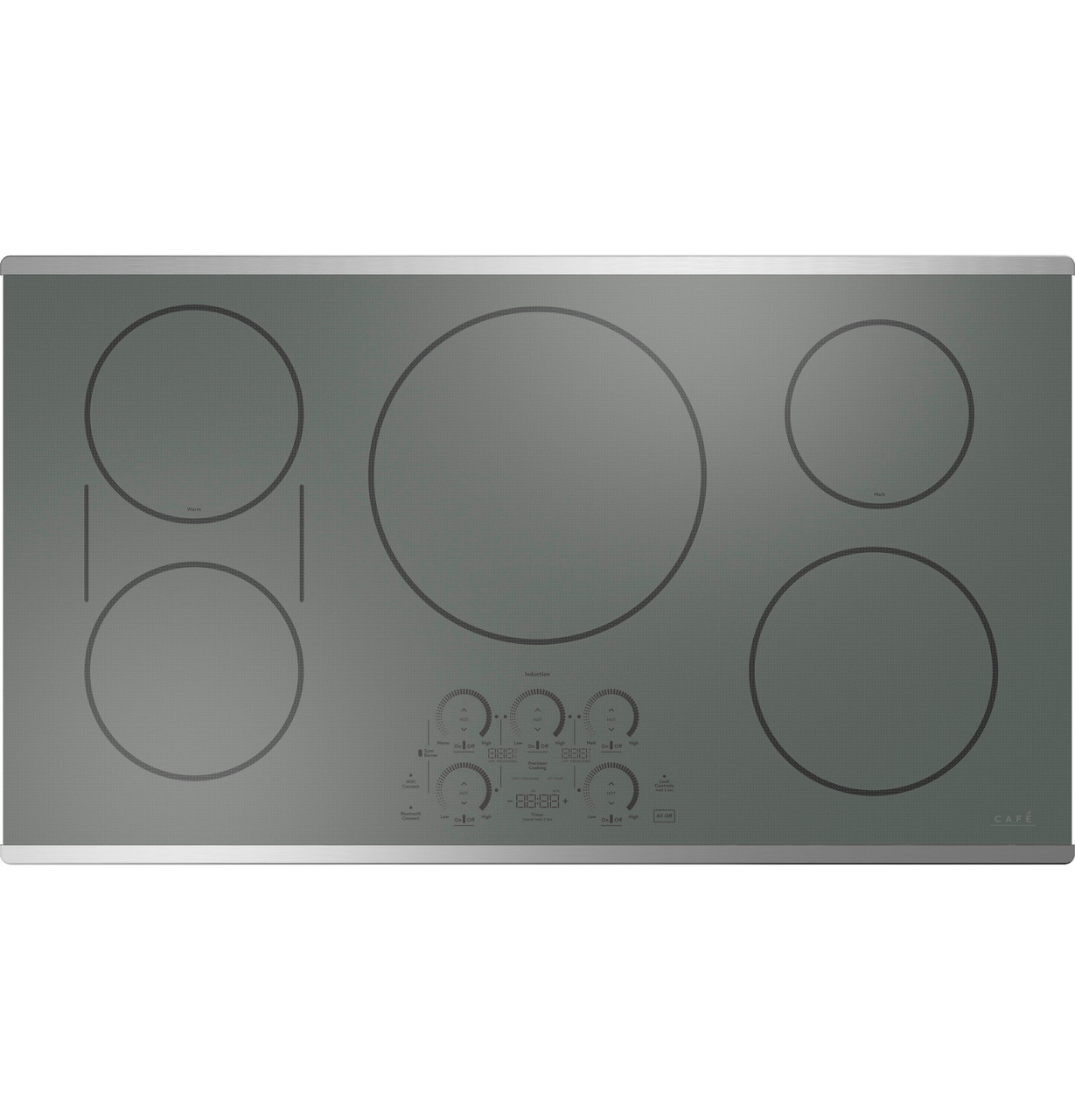 GE Profile 36-in 5 Elements Stainless Steel Smart Induction