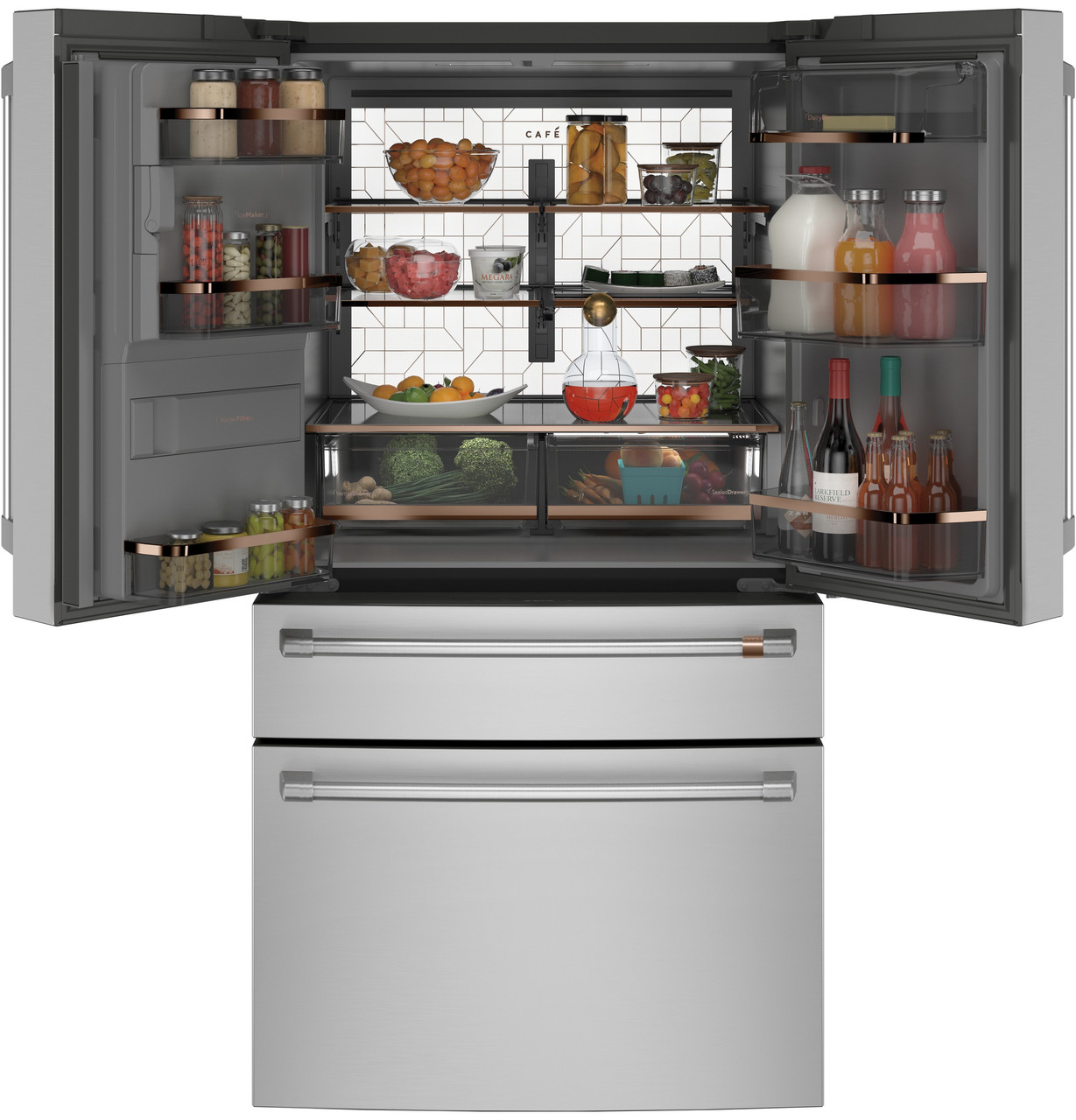 GE Profile™ Series ENERGY STAR® 25.3 Cu. Ft. Side-by-Side