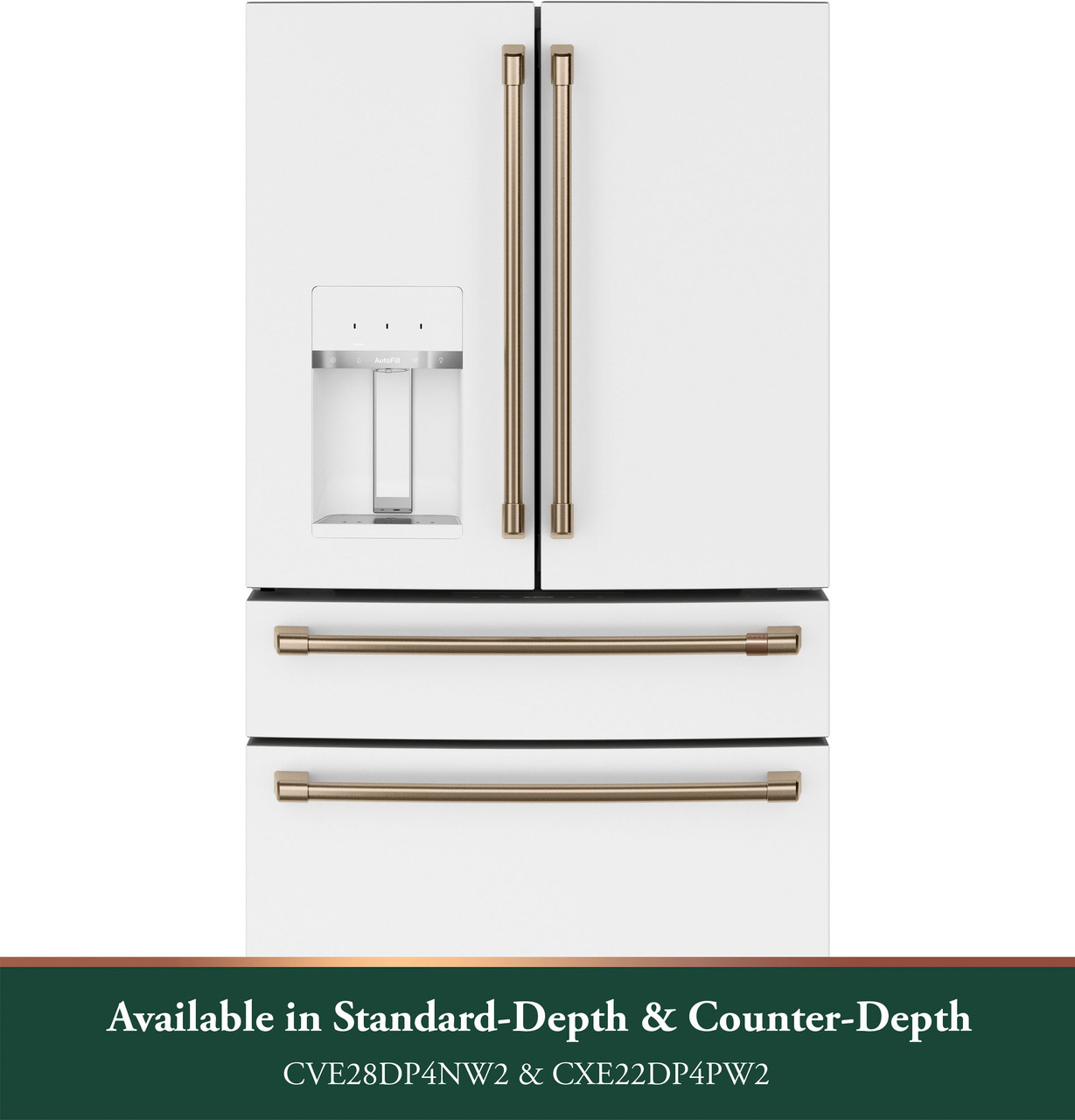 風 CCG 白 フォン CAFÉ™ ENERGY STAR 22.3 Cu. Ft. Smart Counter-Depth 4-Door French