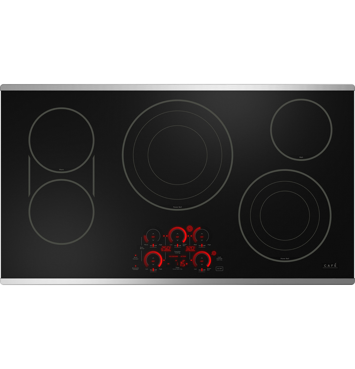 36 Smart Induction Cooktop in Black Stainless Steel Cooktop