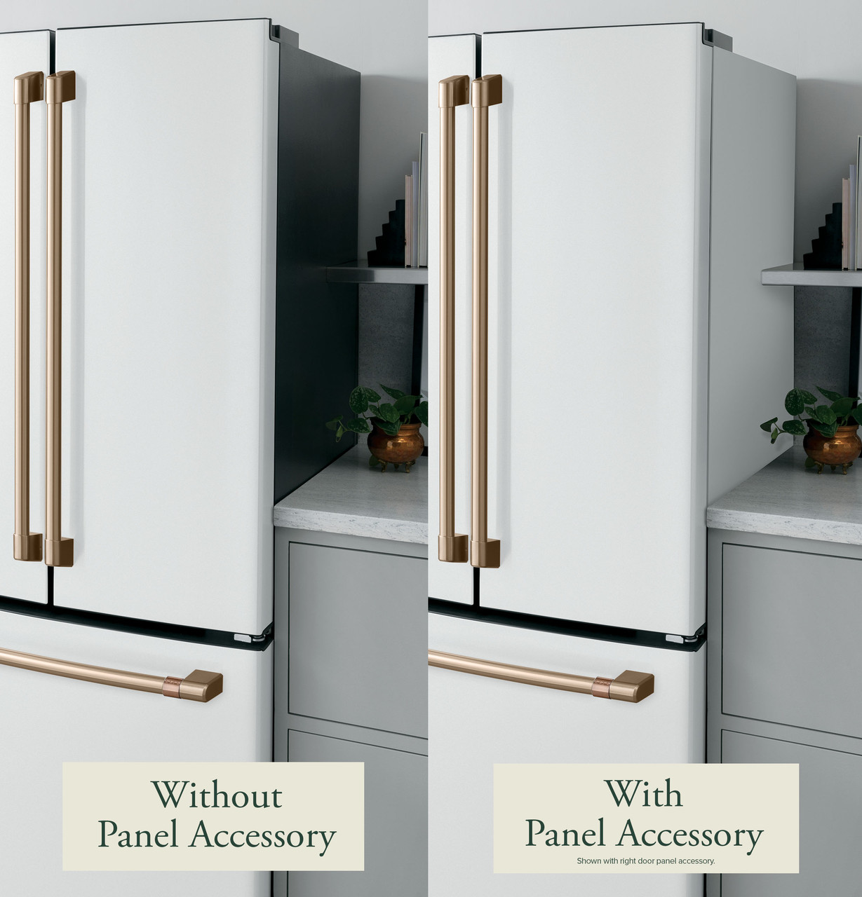 CAFÉ™ Refrigeration Matte White Side Panel, Full-Depth, Left