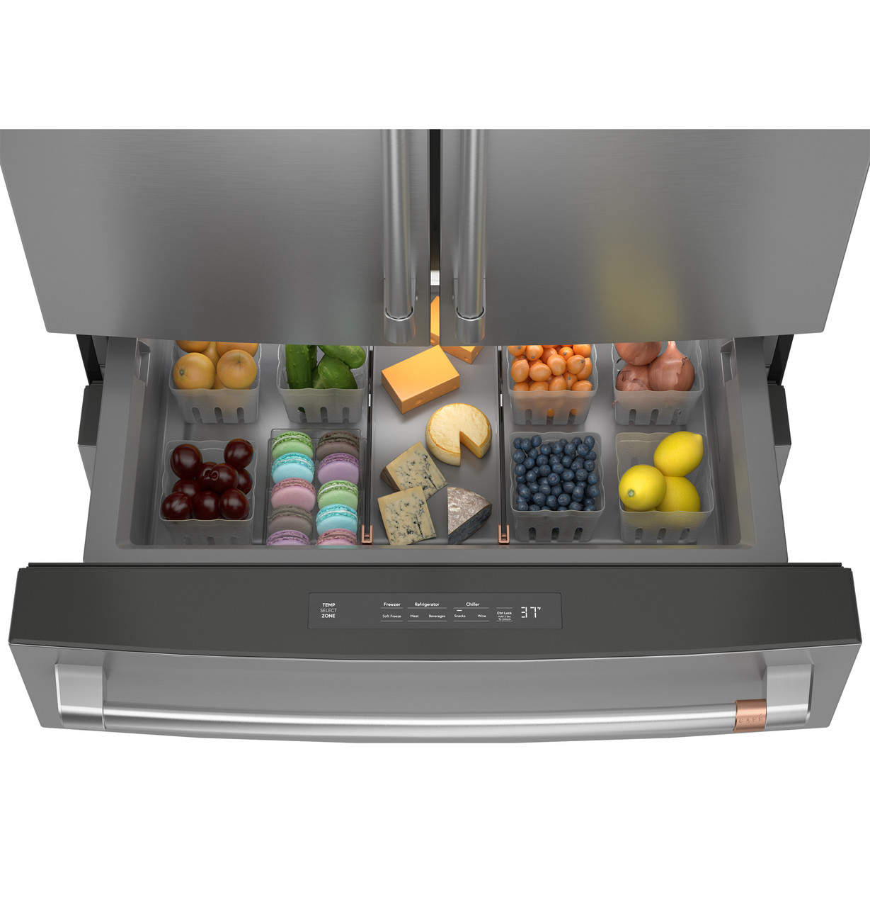 CAFÉ ENERGY STAR 28.7 Cu. Ft. Smart 4-Door French-Door Refrigerator - Thumbnail 5