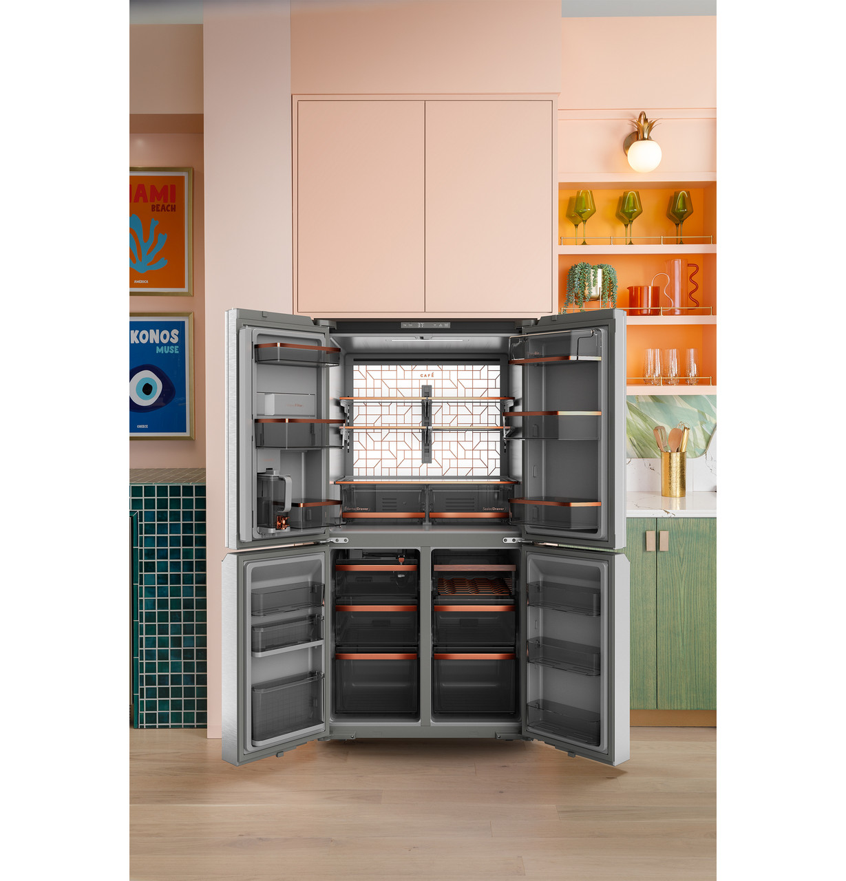 CAFÉ™ ENERGY STAR® 22.9 Cu. Ft. Smart Counter-Depth Quad-Door