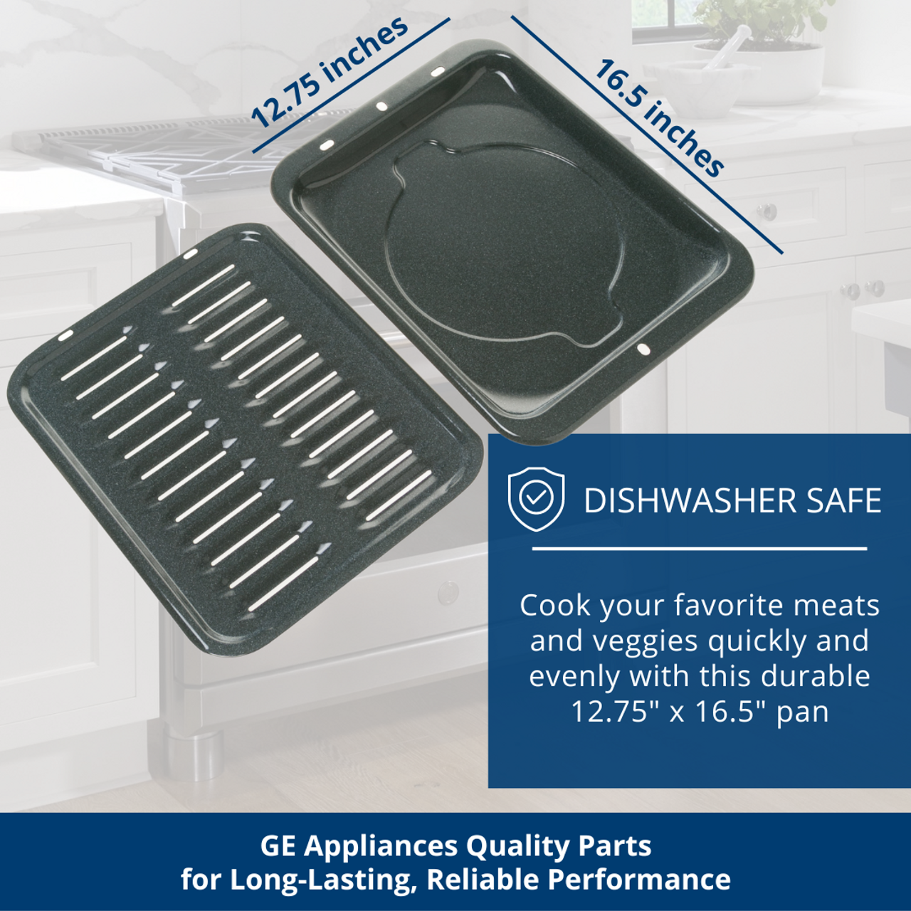 GE Universal Range Dishwasher Safe Broiler Pan