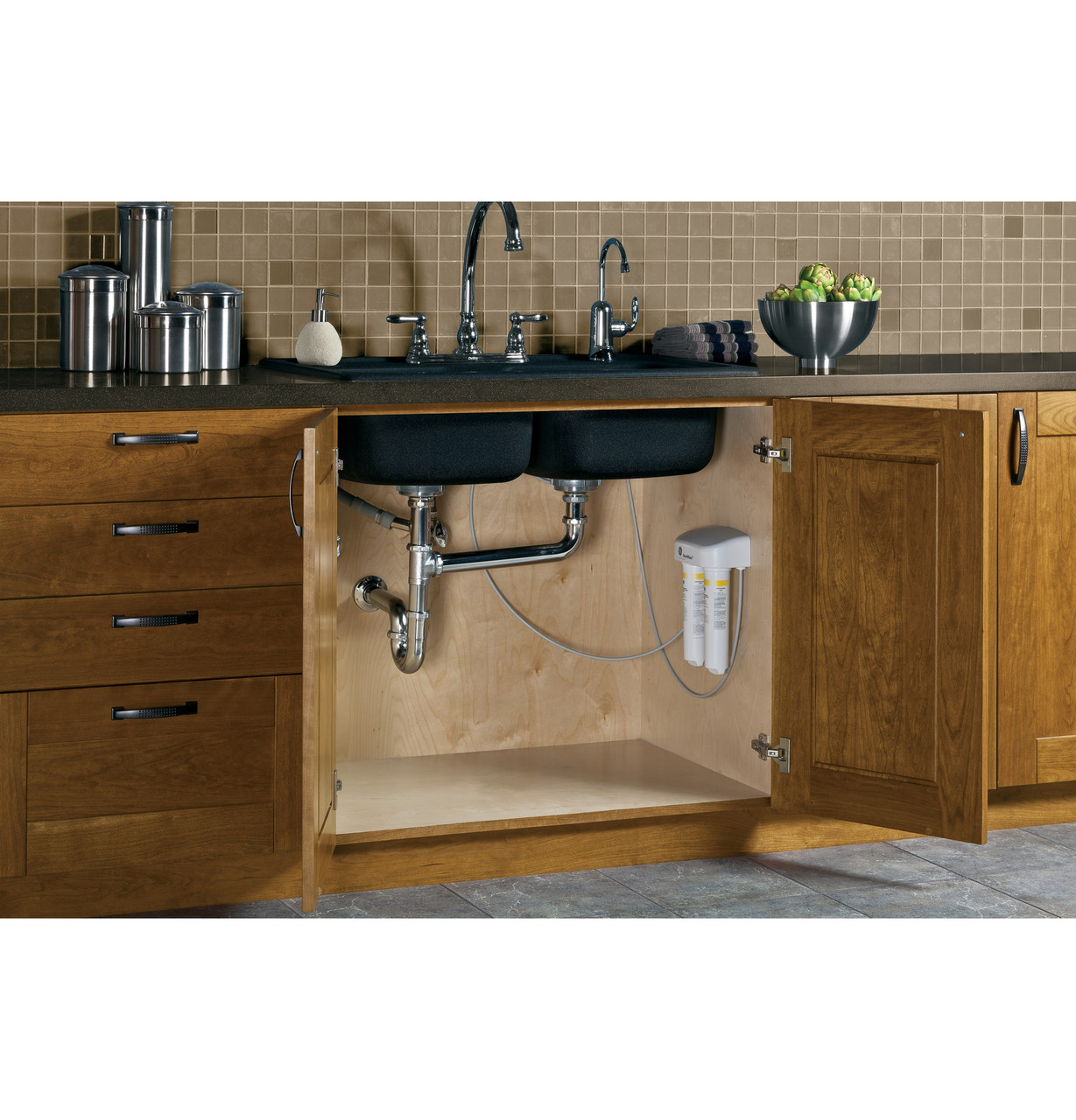 DUAL STAGE DRINKING WATER FILTRATION SYSTEM - GXSL55R - Cafe
