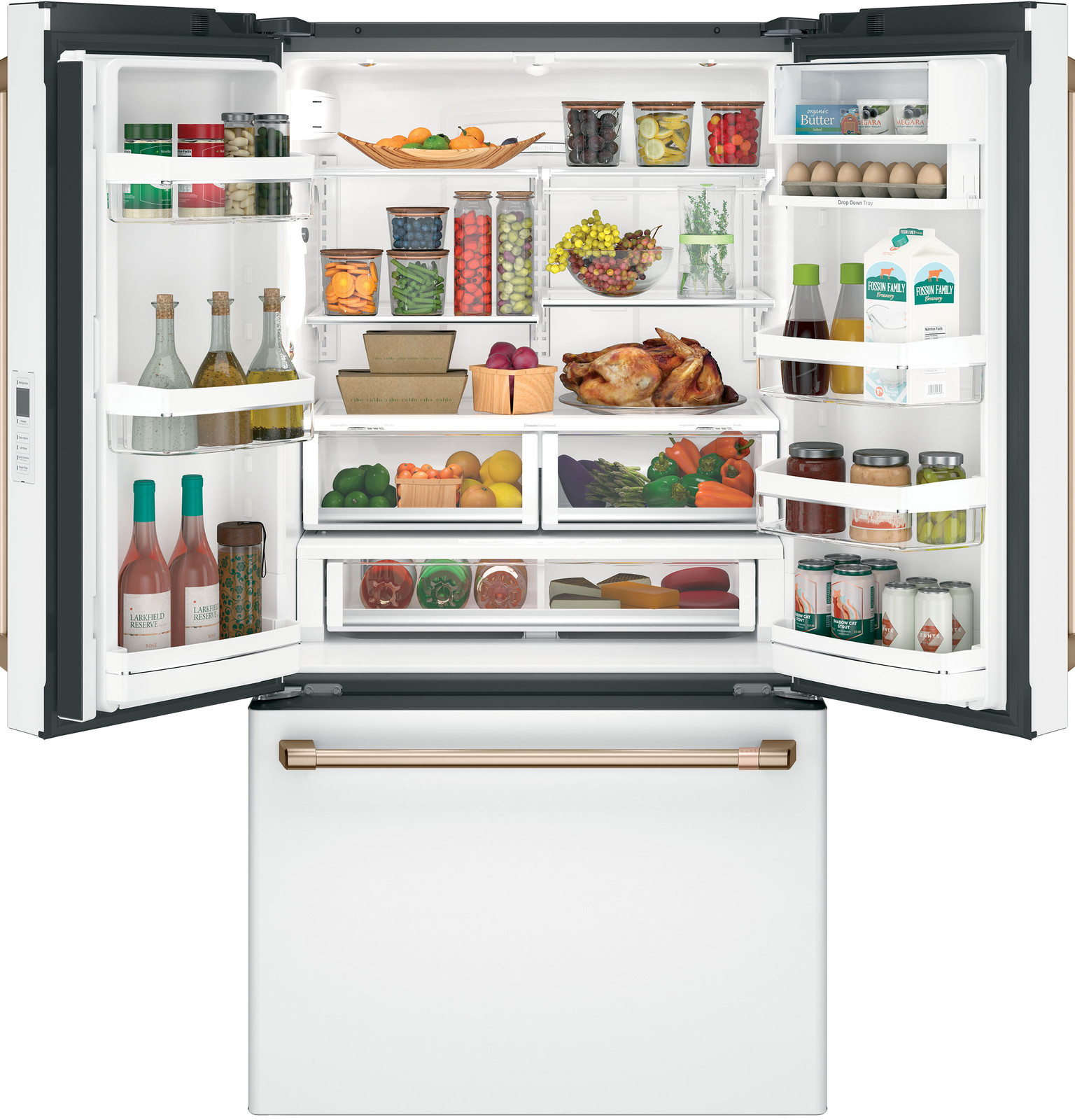 Cafe CWE23SP4MW2 23.1 cu. ft. Smart French Door Refrigerator in Matte White, Counter Depth and Fingerprint Resistant on Fridge.com