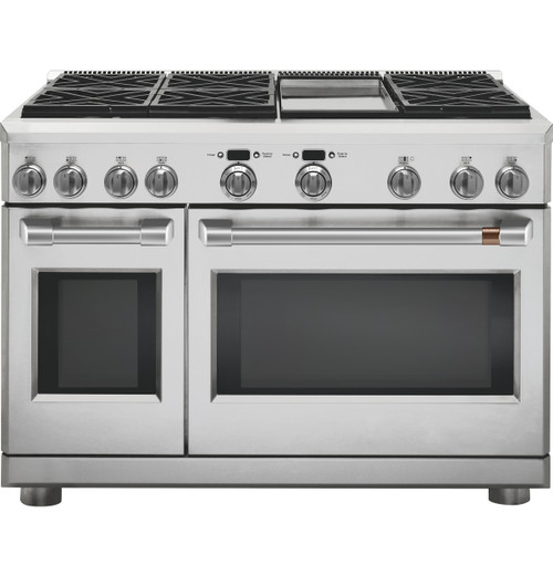 36 in. 5 Burner Dual Fuel Range with Gas Stove and Electric Oven and True  Convection Bake Function in Stainless Steel