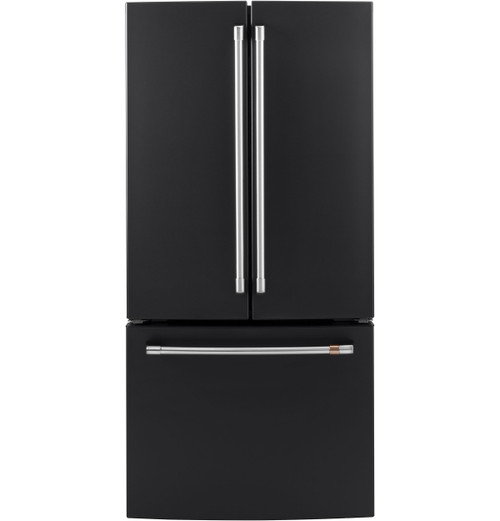 black and stainless steel refrigerator