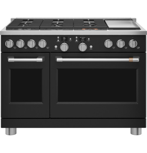 Cafe 30 Matte White Slide-in Double Oven Induction Range