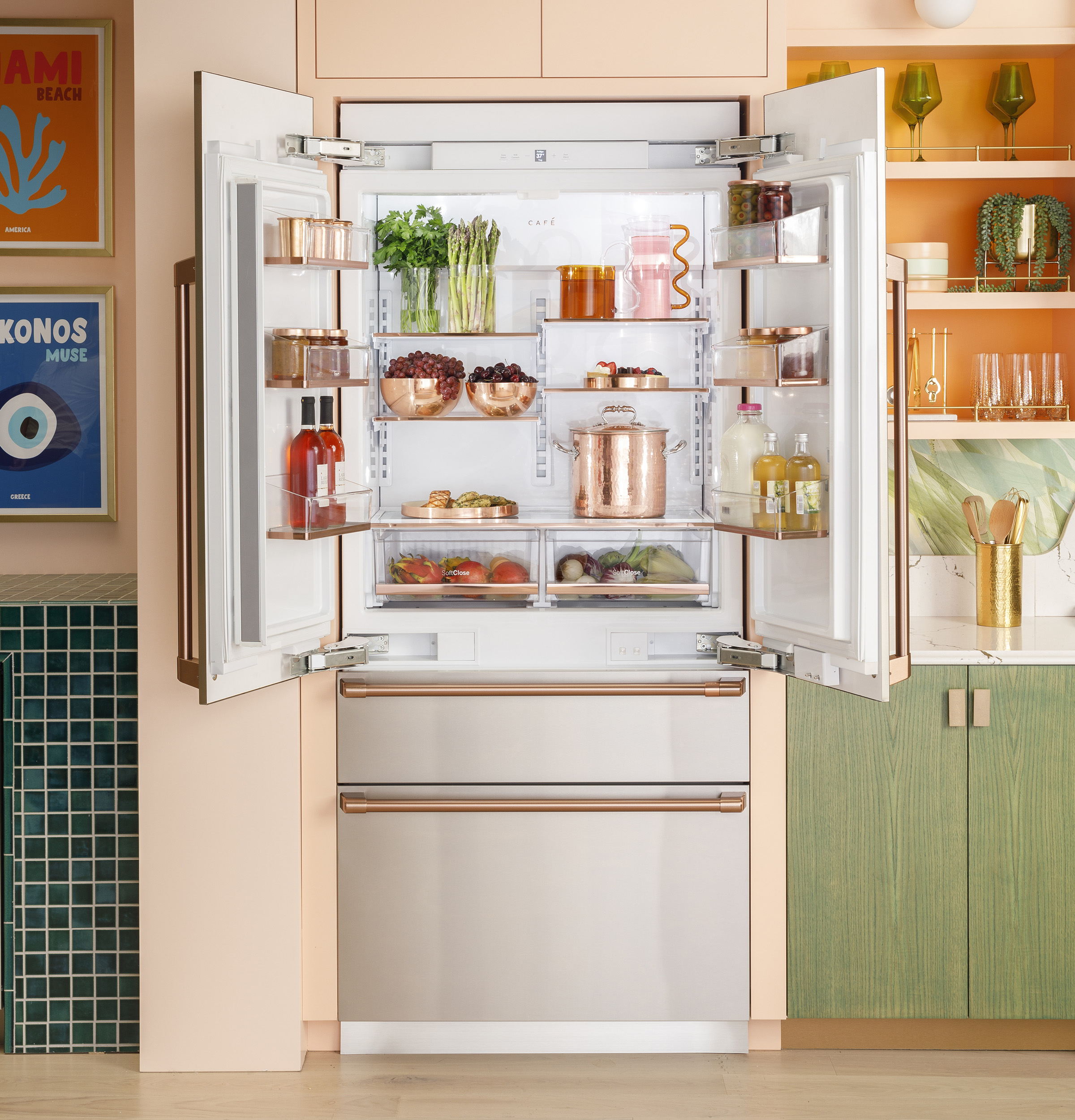 Café 36 Inch 36" Built In Bottom Freezer Refrigerator CIC36LP2VS1 | Fridge.com