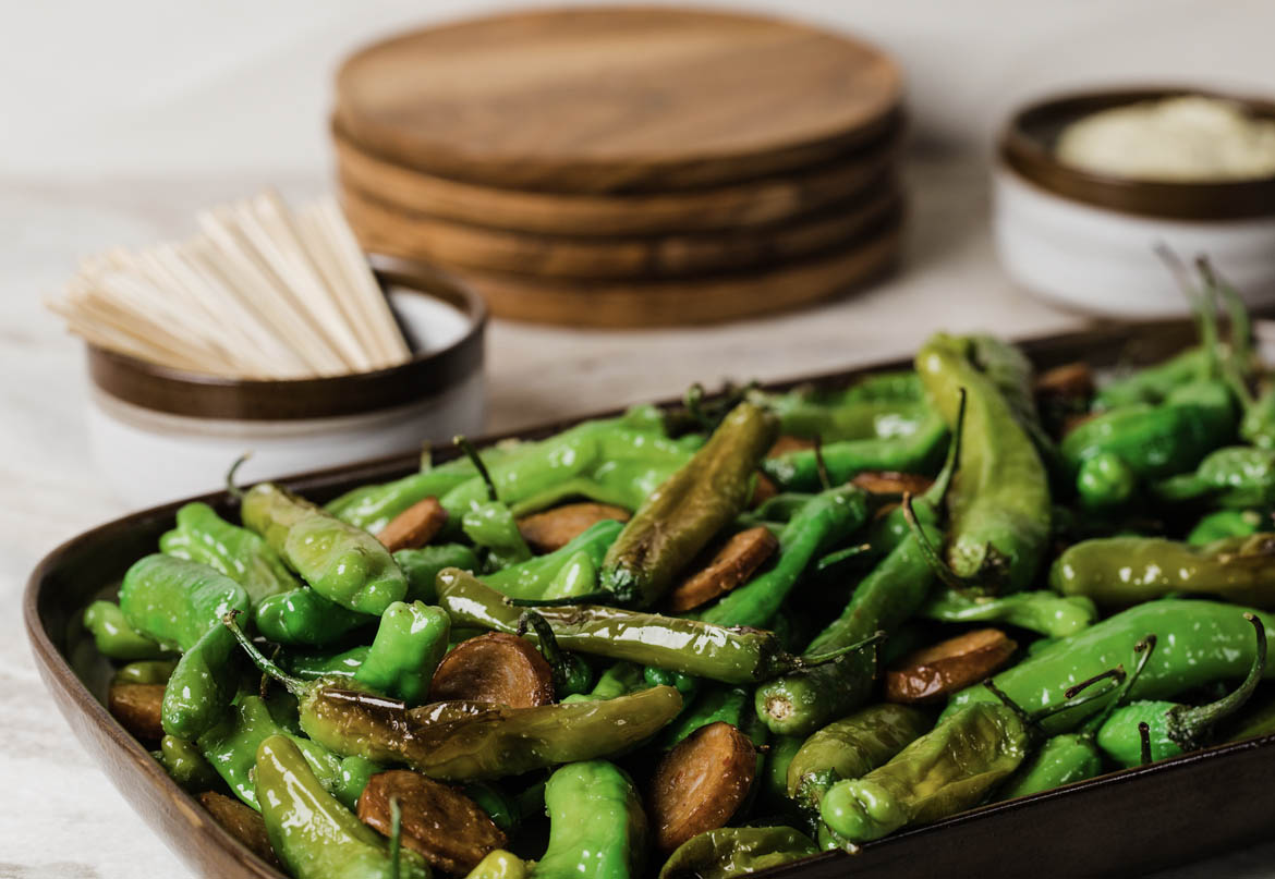 Charred Shishito Peppers and Spanish Chorizo Cafe Appliances