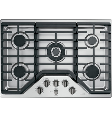 Cafe CAFÉ™ 30" Gas Cooktop in Stainless Steel size 5.5 H x 30 W x 21 D | CGP95302MS1