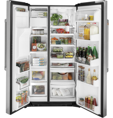 Cafe CAFÉ™ 21.9 Cu. Ft. Counter-Depth Side-By-Side Refrigerator in Stainless Steel size 69.25 H x 35.75 W x 30.75 D | CZS22MP2NS1