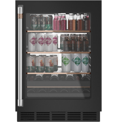 Cafe CAFÉ™ ENERGY STAR® 126-Can or 14-Bottle Beverage Center in Matte Black size 34.125 H x 23.75 W x 26 D | CCP06BP3PD1