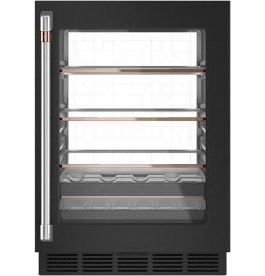 Cafe CAFÉ™ ENERGY STAR® 126-Can or 14-Bottle Beverage Center in Matte Black size 34.125 H x 23.75 W x 26 D | CCP06BP3PD1